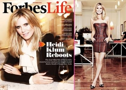 Хайди Клум в декабрьском номере журнала Forbes Life