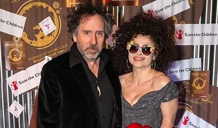 Хелена Бонем Картер и Тим Бартон на благотворительном ужине