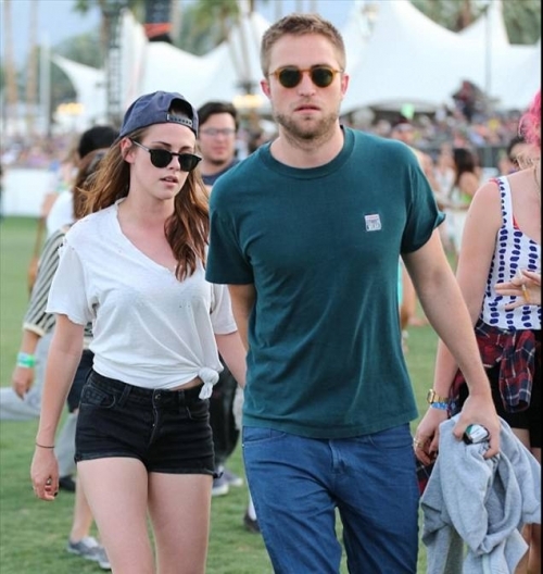 Роберт Паттинсон и Кристен Стюарт на фестивале Coachella