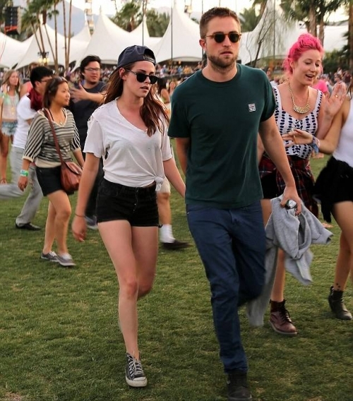 Роберт Паттинсон и Кристен Стюарт на фестивале Coachella