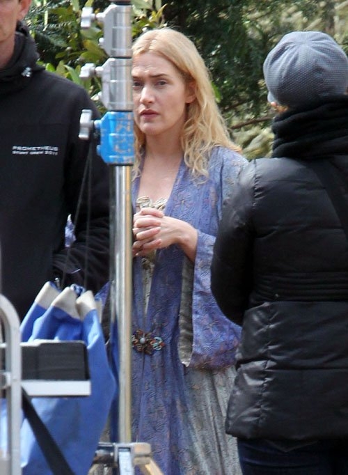 Кейт Уинслет на съемочной площадке фильма A Little Chaos