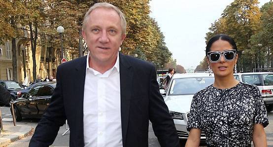 Сальма Хайек со своим мужем Франсуа Анри Пино