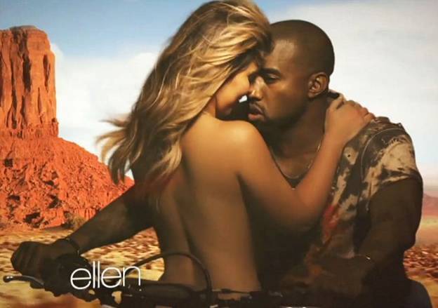 Ким Кардашян и Канье Уэст в видео  Bound 2