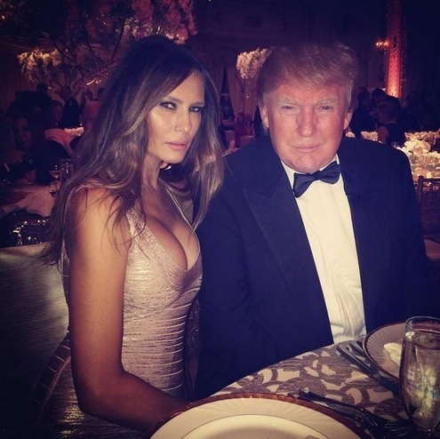 Дональд Трамп с женой