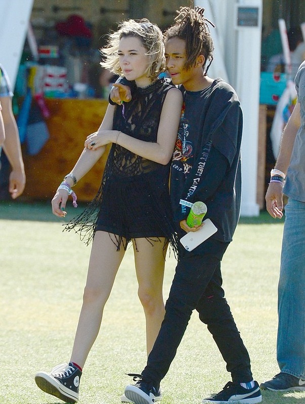 Джейден Смит с возлюбленной Сарой Снайдер на фестивале Коачелла-2016