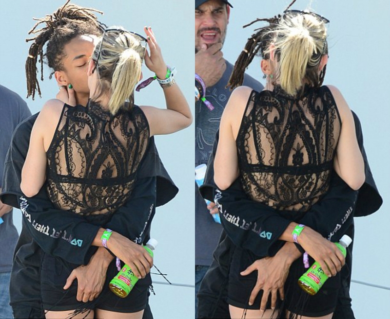 Джейден Смит с возлюбленной Сарой Снайдер на фестивале Коачелла-2016