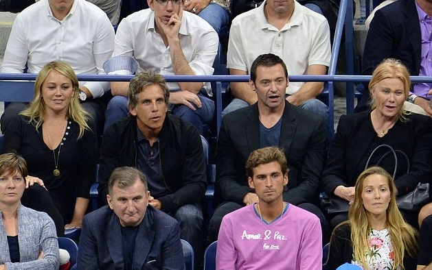Хью Джекман и Бен Стиллер с супругами на US Open-2016 