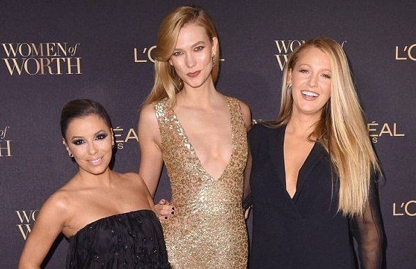 Блейк Лайвли, Ева Лонгория, Карли Клосс на вечере L'Oreal Women of Worth