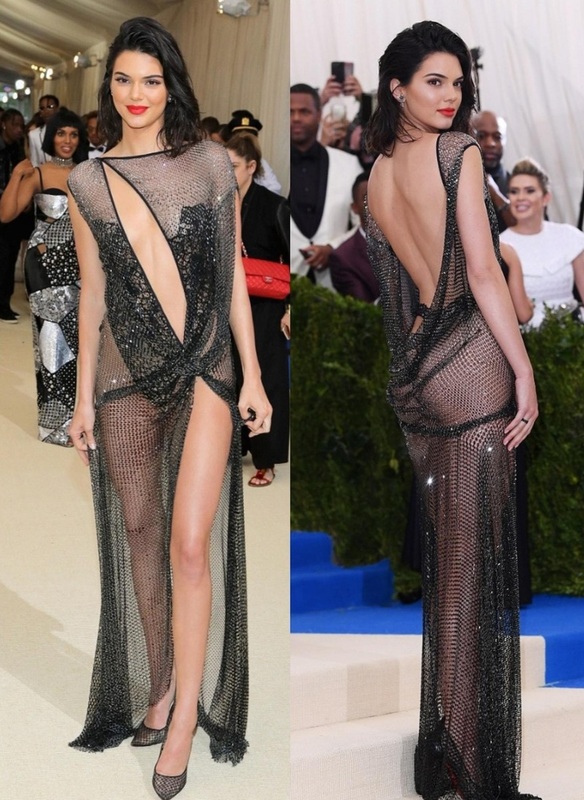 Кендалл Дженнер блистала на Met Gala-2017 в голом платье, созданном из 85 тыс. кристаллов