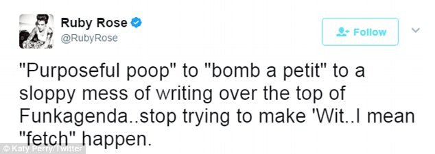 твит Руби Роуз